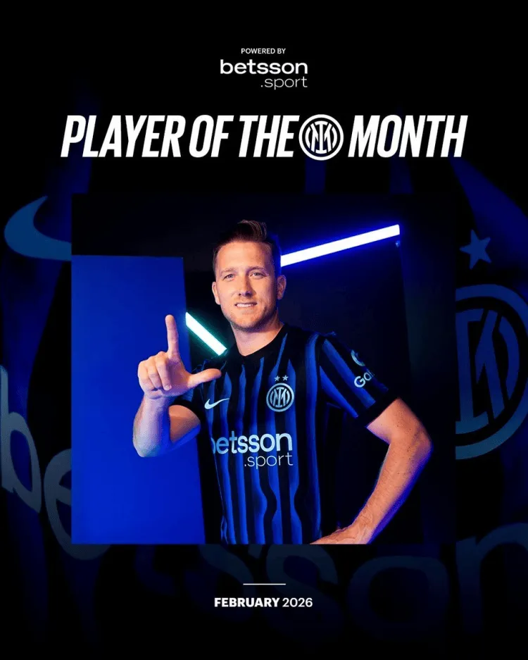 官方：杰林斯基当选国米2月最佳球员，其出战7场打进2球